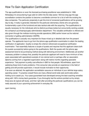 How To Gain Application Certification (4)