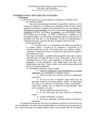 INTERPRETACION Y REFLEXION DE CONTENIDO