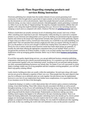 Speedy Plans Regarding stamping products and services Rising Instruction