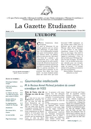 ICES - La Gazette étudiante, n° 4 - L'Europe