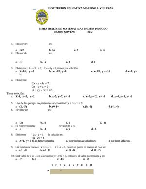 respuestas Bimestrales primer periodo