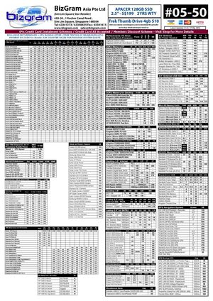 bizgram pricelist MAR 17 2012