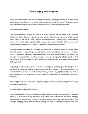 How to legally send large files