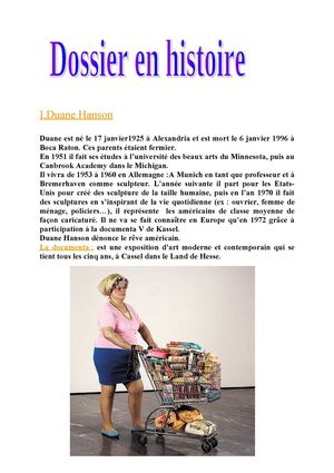 dossier en histoire duane hanson