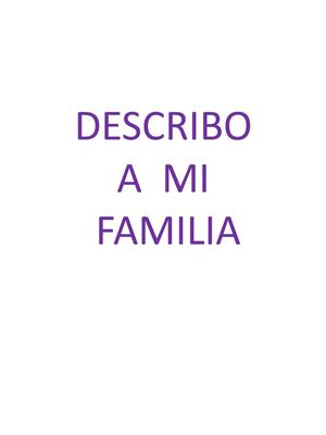 DESCRIBO A MI FAMILIA 3