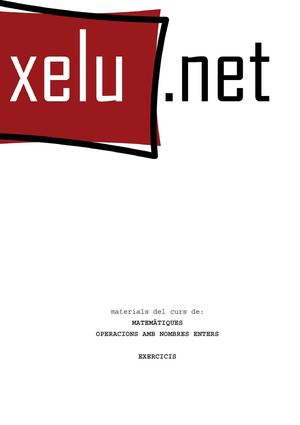 Operacions amb nombres enters. Cicle Superior