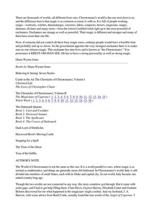 Chrestomanci Series: The Magicians of Caprona (5) and Witch Week (4)