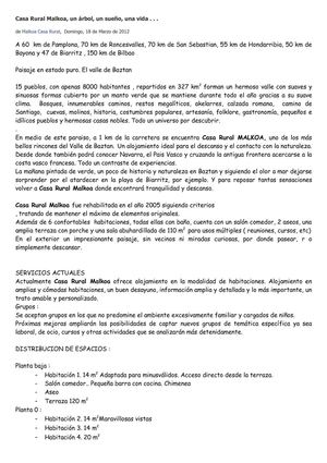 Malkoa, www.malkoa.com Casa Rural Malkoa