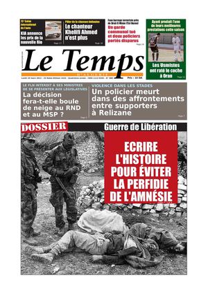 Le Temps d'Algérie Edition du Lundi 19 Mars 2012