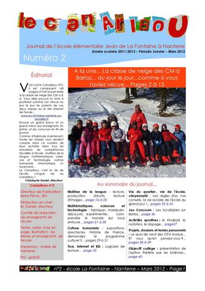 Le Canaribou n°2 - Journal scolaire - Ecole La Fontaine - Année 2011-2012