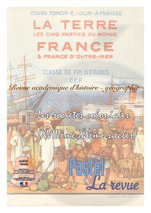 Pastel n° 3-Les sociétés coloniales (XVIIIe-XXe siècles)