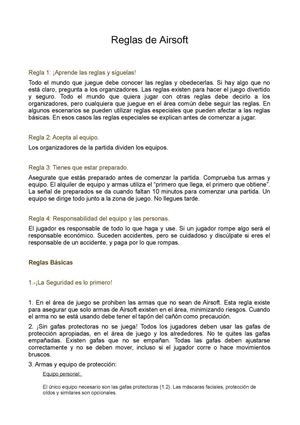Reglas de Airsoft