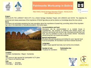 Chantiers Patrimonito Amérique Latine