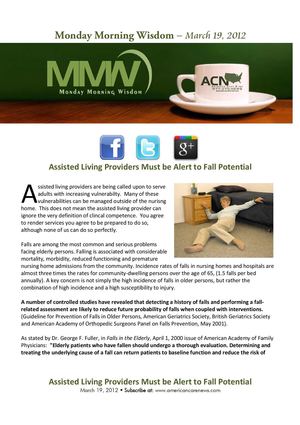 Monday Morning Wisdom - Fall Potential 03.19.2012