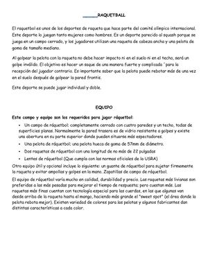 RAQUETBALL