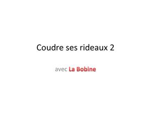 Coudre ses rideaux 2