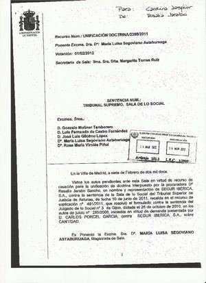 Sentencia TRIBUNAL SUPREMO Unificación de Doctrina sobre los conceptos que entran cáculo el valor de la hora 