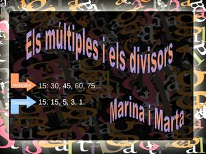 Múltiples i divisors Marta i Marina