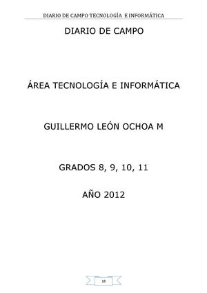 DIARIO DE CAMPO 2012