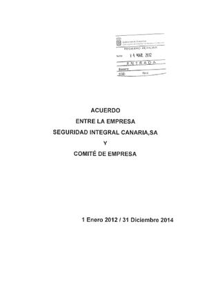 Descuelgue Convenio Seguridad Integral Canaria