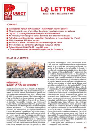 Lettre Ugict n°390