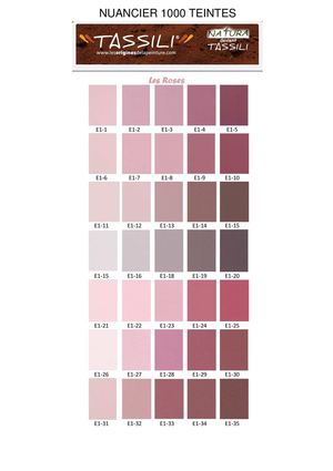 Nuancier 1000 Teintes TASSILI - NATURA