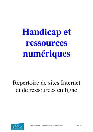 Handicap et ressources numériques