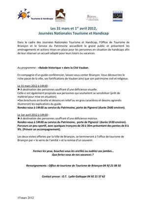Journées nationales ATH Office du tourisme de Briançon - Hautes Alpes
