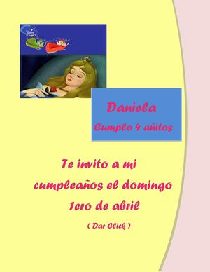 Daniela: Te invito a mi cumpleaños 