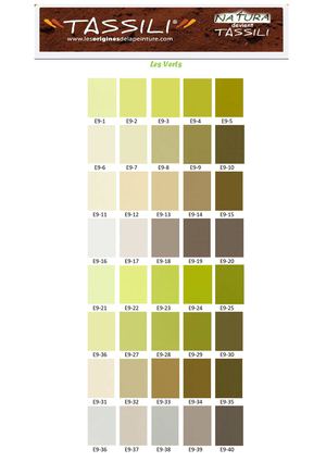 Nuancier Tassili - Natura - Les verts