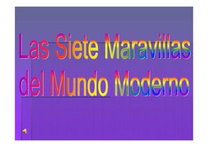 Las siete maravillas del Mundo Moderno