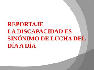 la discapacidad es sinonimo de lucha dia a dia