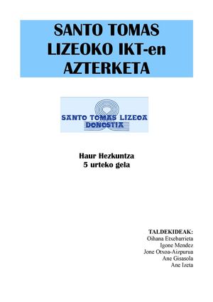 Santo Tomas Lizeoa IKTak