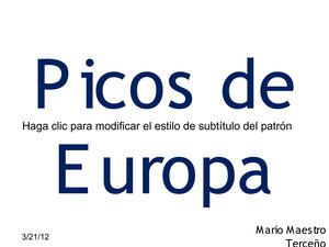 picos de europa INGLÈS