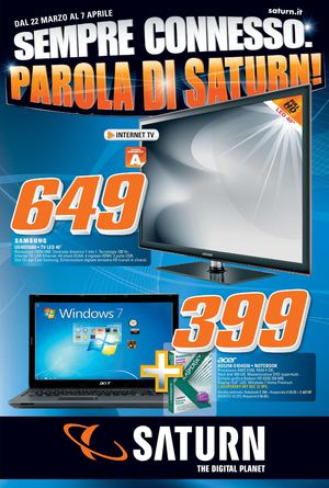 Volantino Saturn dal 22/3 al 7/04/2012