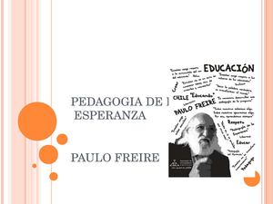 LA PEDAGOGIA DE LA ESPERANZA