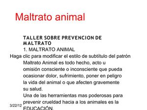 Maltrato animal