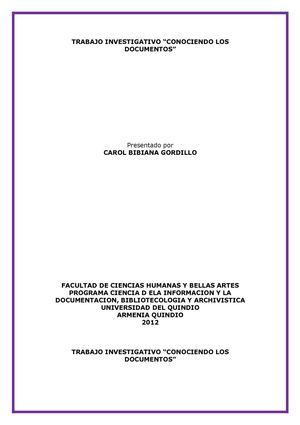 CONOCIENDO LOS DOCUMENTOS