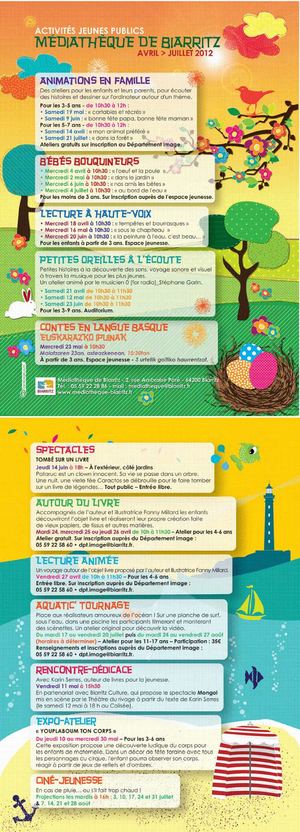 Programme jeunesse Médiathèque de Biarritz