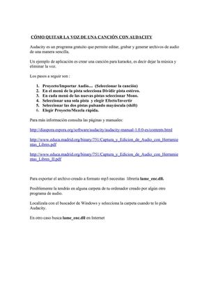 QUITAR VOZ CON AUDACITY