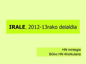 IRALE ikastaroak