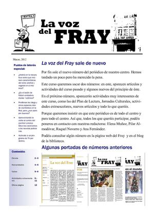 La voz del Fray (marzo 2012)