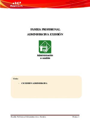Familia Profesional Administración e Xestión