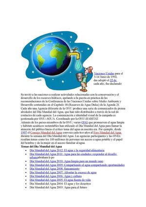 DIA MUNDIAL DEL AGUA