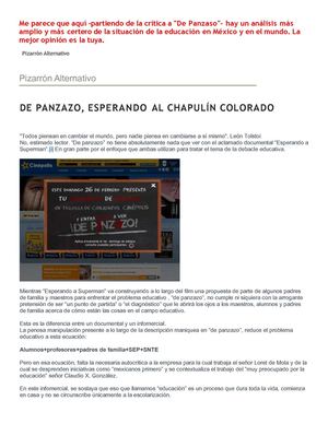 DE PANZAZO UN ANALISIS INTERESANTE 