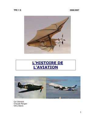HISTOIRE DE L'AVIATION