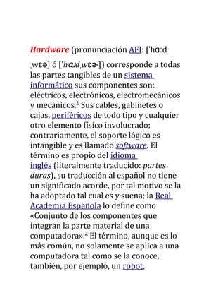 software y hadware