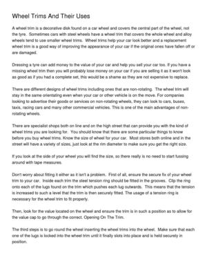 Wheel Trims And Their Uses