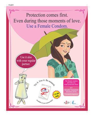 Female condom Poster 2 english