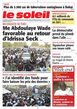 Edition du 23 mars 2012